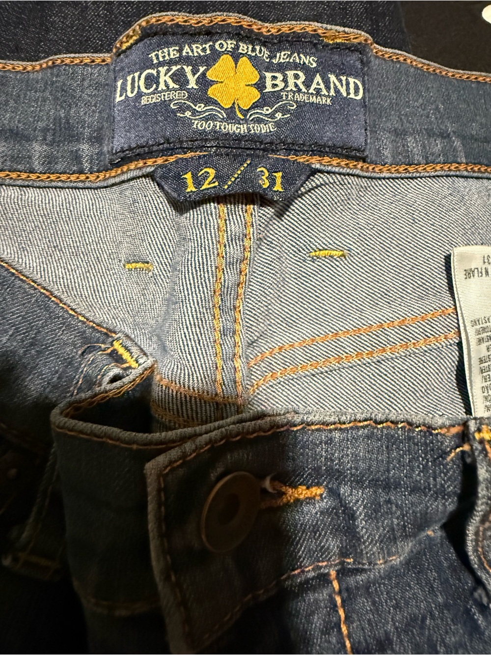 Lucky Brand Men's Dark Blue Denim Jeans